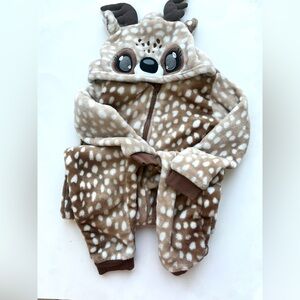 Justice Funztime size 4 Adorable Brown Fawn Kids One Piece